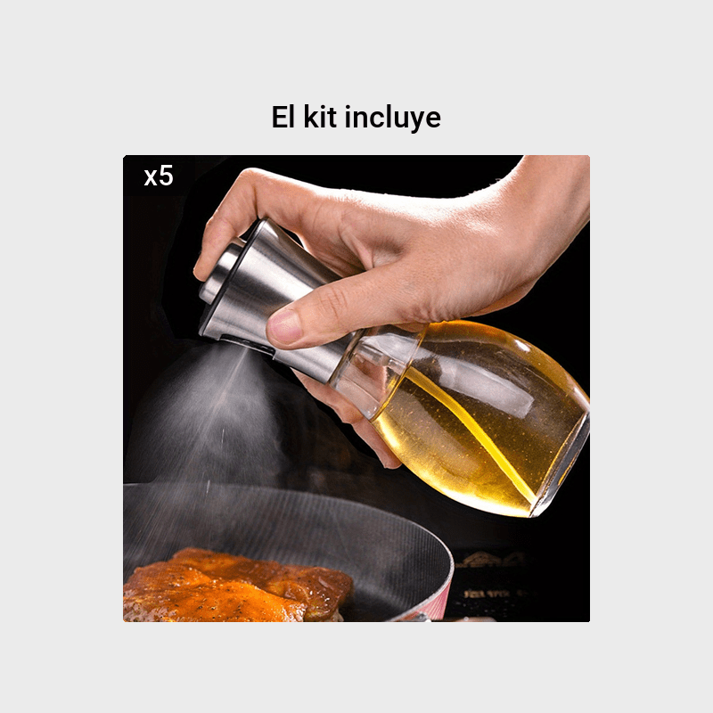 1pc Botella De Spray De Aceite De Vidrio 304 Para Aceite Diario Para  Cocina, Cocina, Ensalada, Pan Horneado