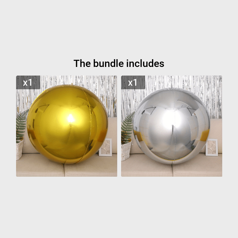 1pc 4d Sphere 32 Inch Metal Mirror Effect Decorative Balloon Celebrations  Party Decorations Filling Helium Float Halloween Thanksgiving Christmas  Gift, Find Great Deals