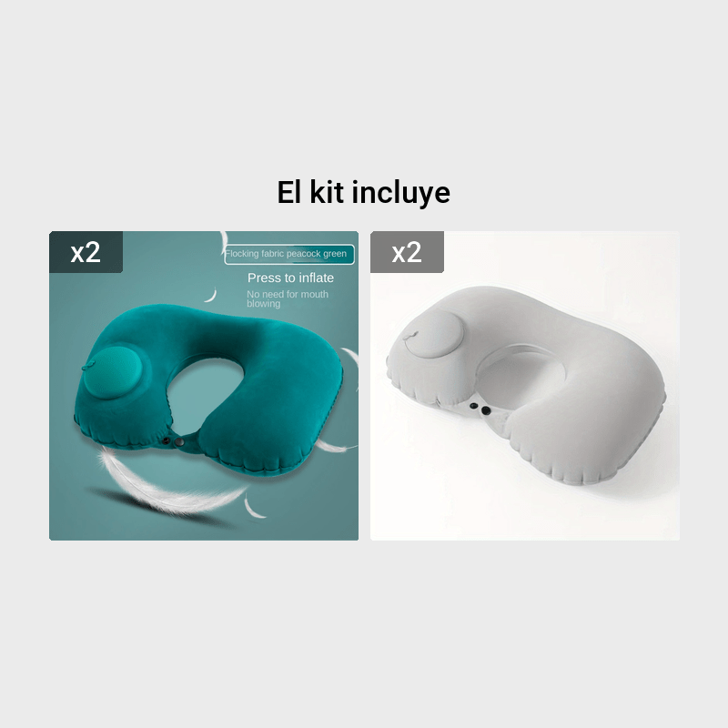 1 Almohada Viaje Inflable Almohada Cuello Viaje Multifunción - Temu