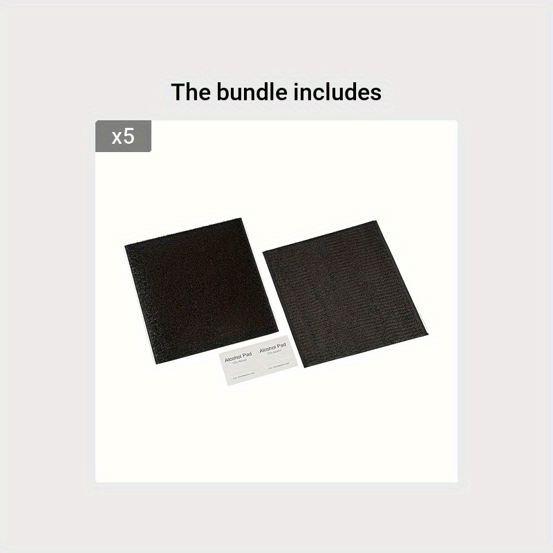 6 Black Square Felt Pad non-adhesive