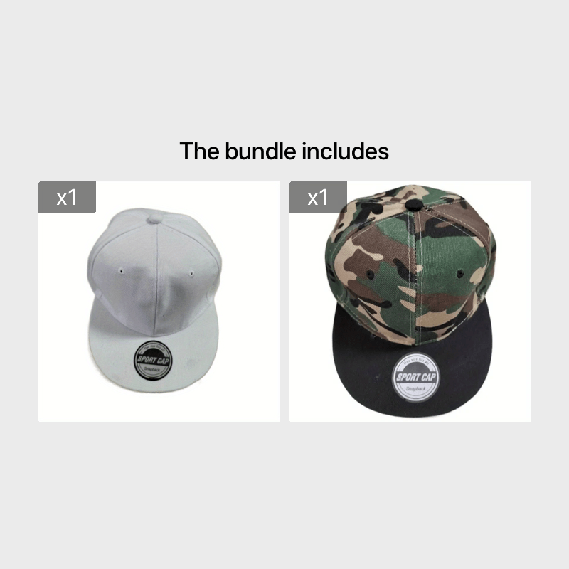 Camouflage Flat Brim Baseball Cap Hip Hop Hat