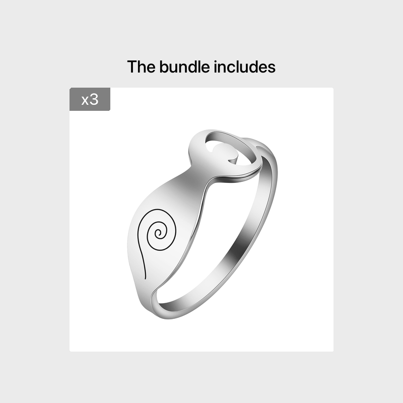 Wicca Spiral Goddess Ring Men Stainless Steel Ring