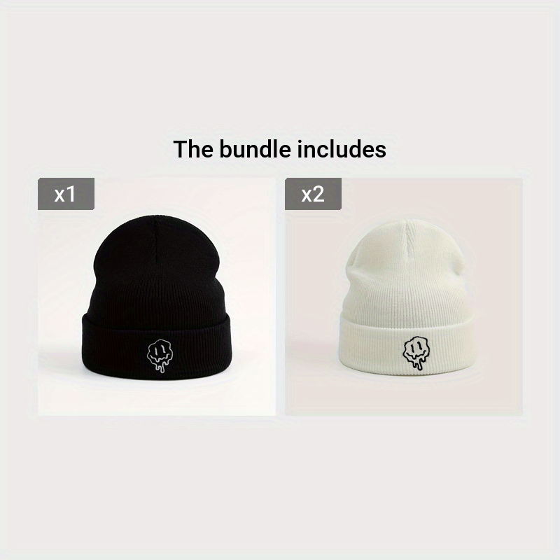 korean style fashionable versatile small cartoon knit beanie - Temu