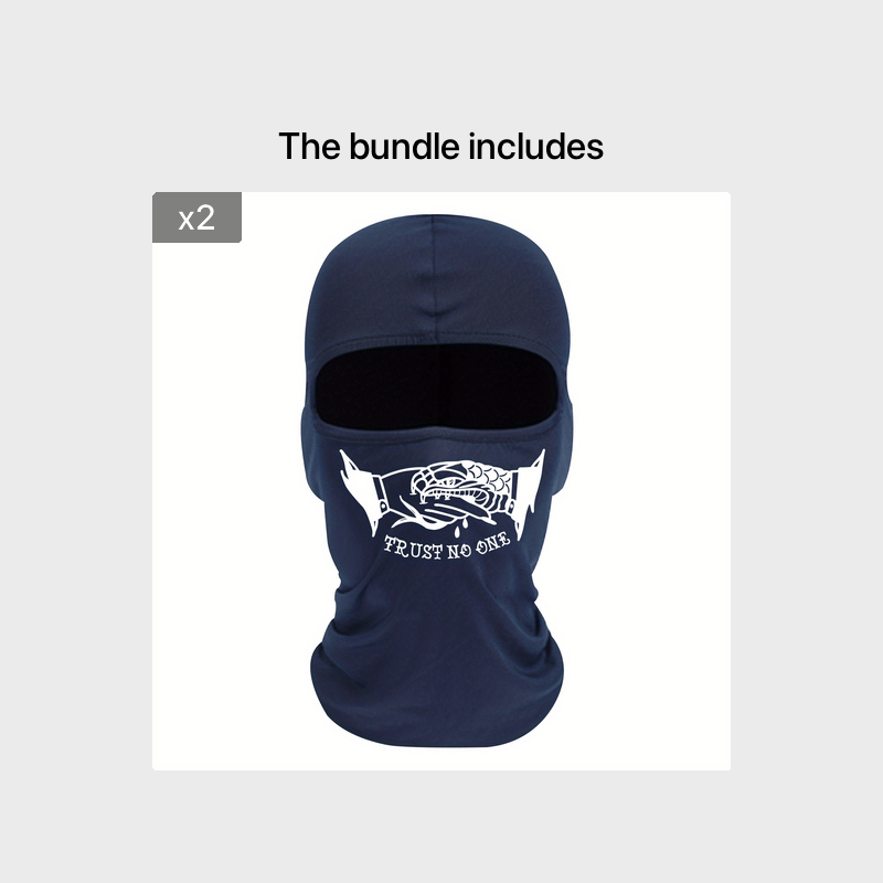 Shake Hands Print Balaclava Solid Ski Mask Windproof Neck Warmer Gaiter