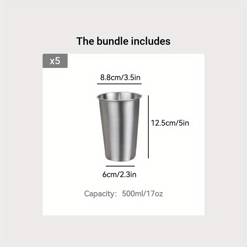30 Pack Stainless Steel Cups Metal Pint Cups Unbreakable Drinking Glasses  Stackable Drinking Cups Tu…See more 30 Pack Stainless Steel Cups Metal Pint