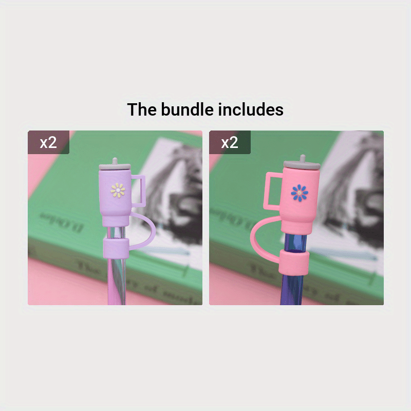 Cute Cartoon Straw Tips Cover - Reusable Straw Plugs For Drinking - Keep  Your Straws Clean And Hygienic - Temu