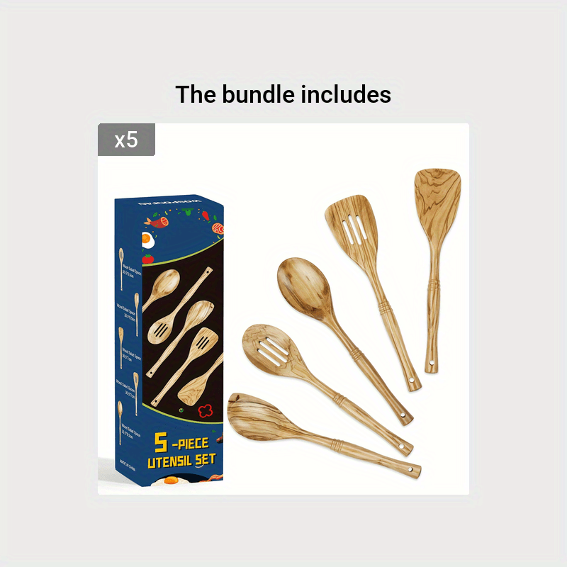 Wooden Spoons for Cooking, 8 PCS WOSPONFAN Kitchen Utensils Set, Wooden  Utensils for Cooking - Wooden Spoons, Spatula Set, Slotted Spoon, Handmade