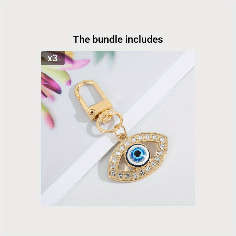 Rainbow Heart Evil Eye Keychain Key Ring For Friend Lovers - Temu