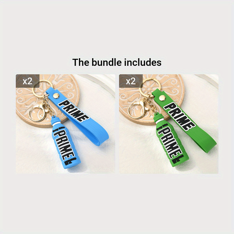 1pc Cartoon Cute Mini Beverage Charm Keychain, Stylish Drinking Bottle Keychain, Creative Car Bag Accessory, Fun and Practical for Men,Temu