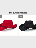 solid color jazz cowboy hat unisex rolled brim western felt hat classic fedora cap for women men