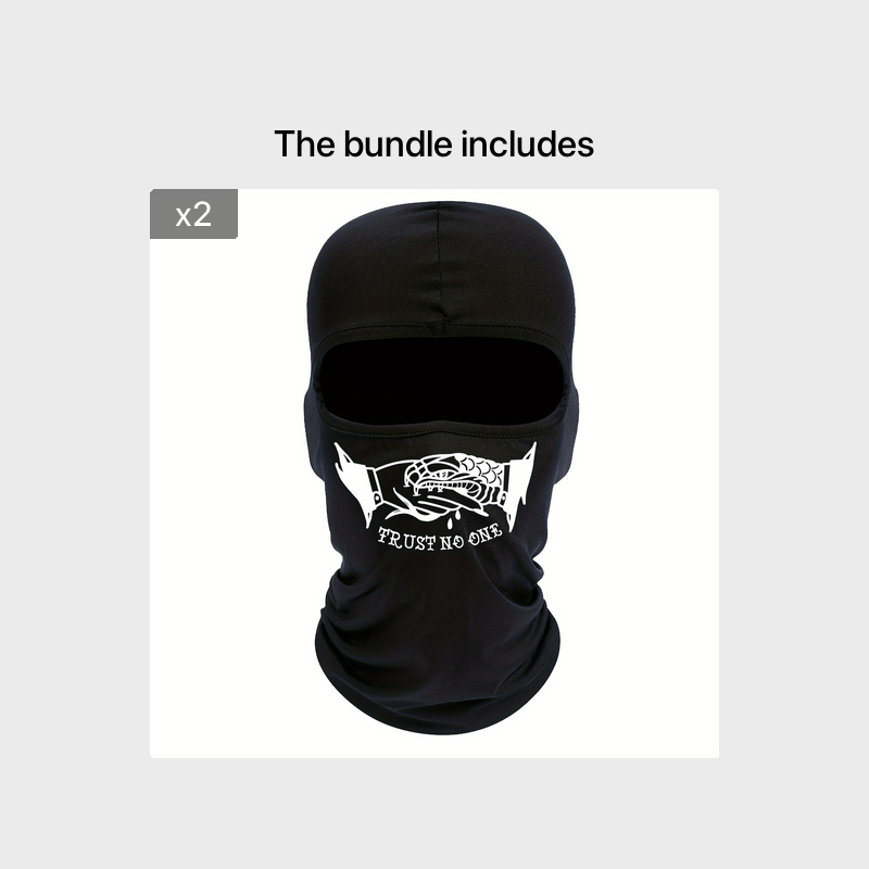 Shake Hands Print Balaclava Solid Ski Mask Windproof Neck Warmer Gaiter