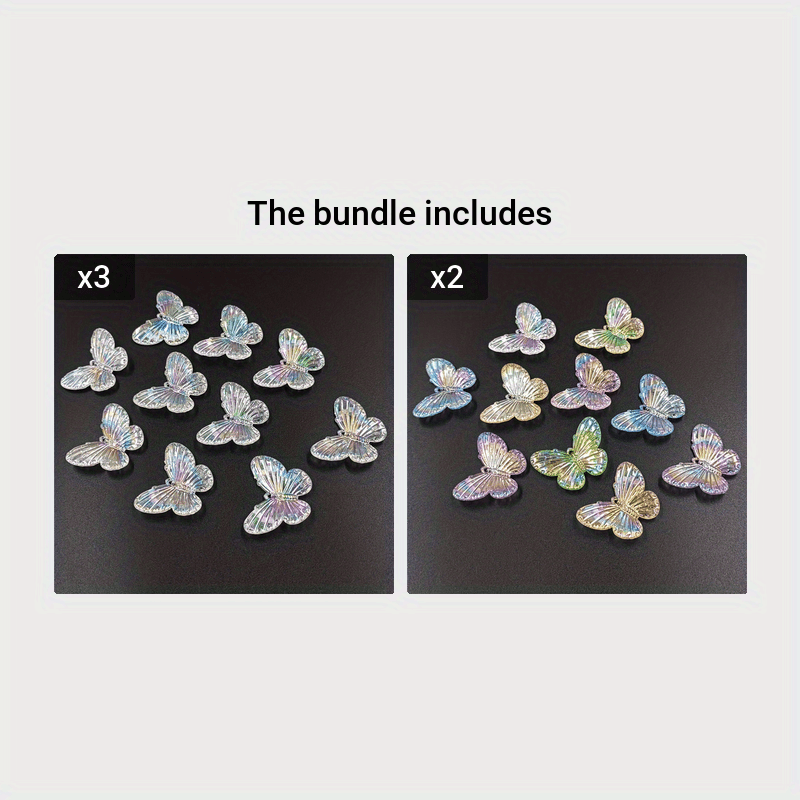12x20mm Table Cut Butterfly Beads - Reflective Light Blue and Lavender –  funkyprettybeads
