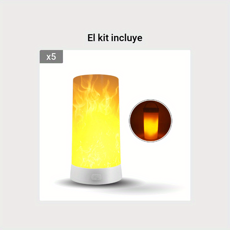 Luz Llama Led Velas Llama Parpadeantes Recargables Usb - Temu Chile