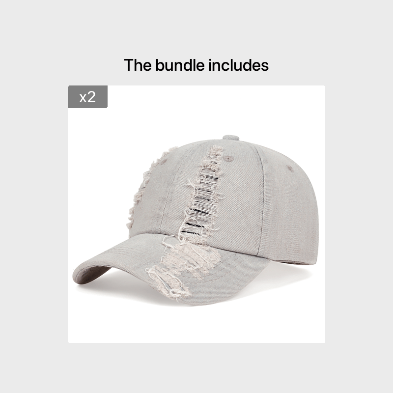 Ripped Denim Baseball Cap