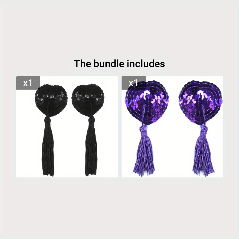 Women Sexy Lingerie Sequin Tassel Breast Bra Nipple Cover Pasties Stickers  