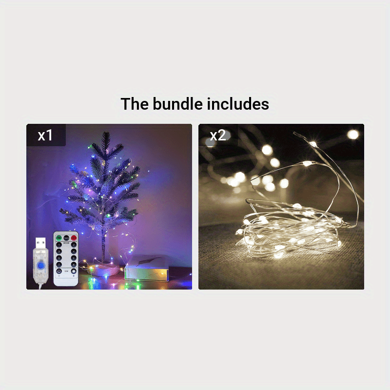 Guirlande de Noël en sapin 5m 80 LED - Avec télécommande