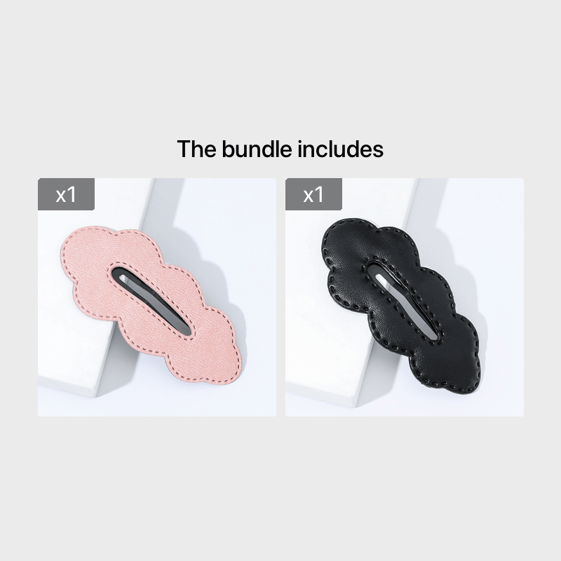 PU Leather Cloud Hair Clip Women's Solid Cartoon Hair Clip