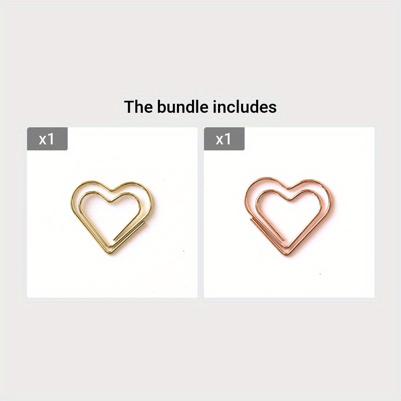 Shaped Paper Clips, Heart Paper Clips