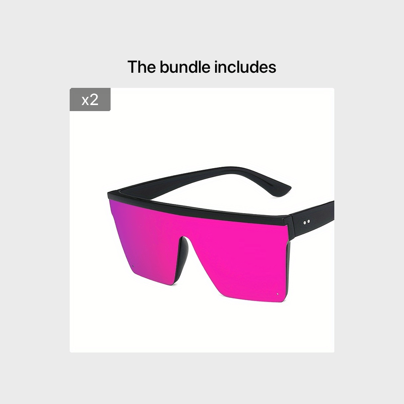 Large Square Metal Hinged Sunglasses