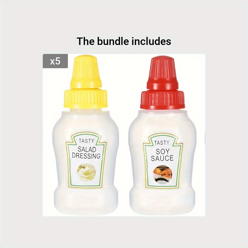 Mini Ketchup Bottles Refillable Condiment Squeeze Bottle - Temu
