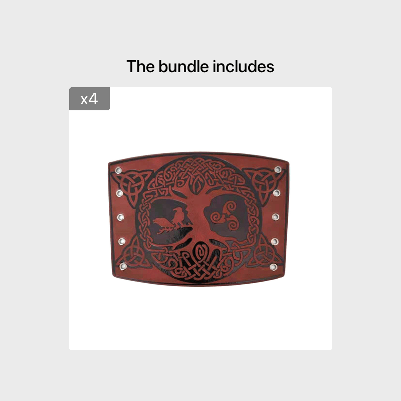 Men's Viking Tree of Life Leather Wristband Bracelet