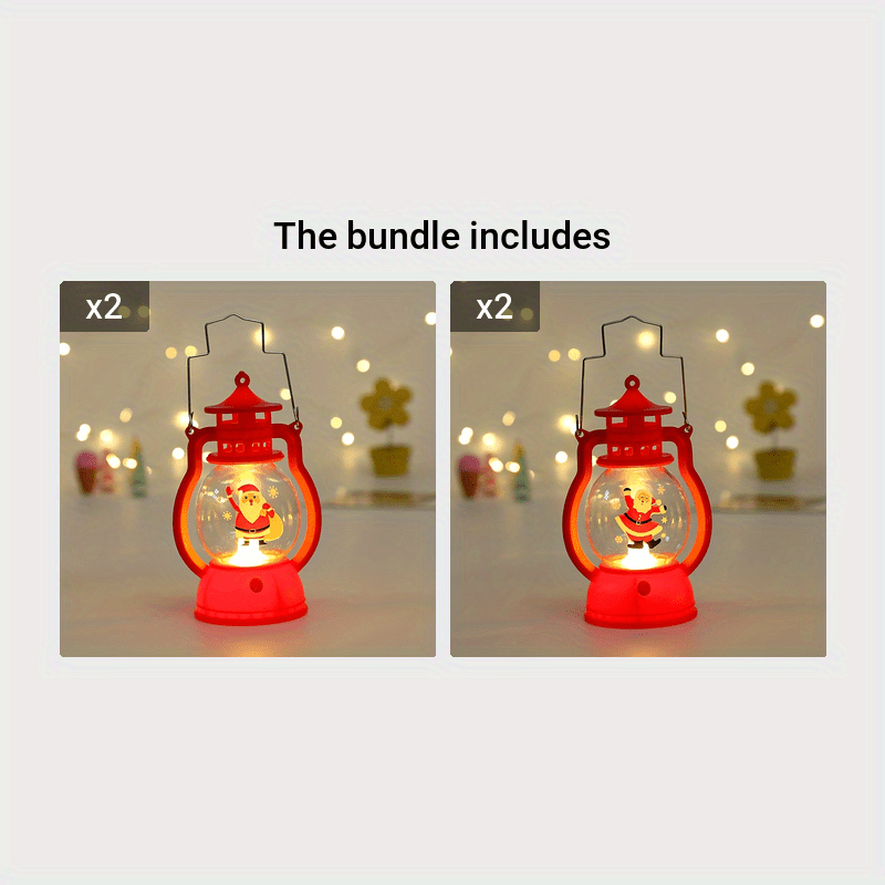 1 Veilleuse De Noël, Lampe À Main De Noël, Lanterne Suspendue D