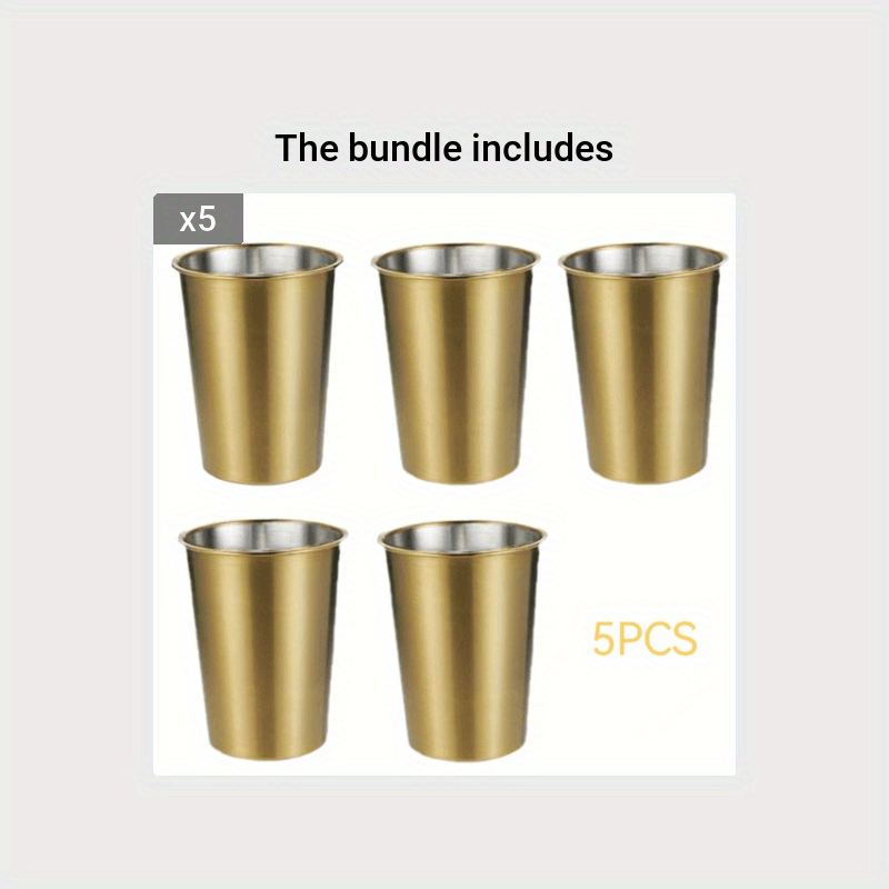 Stainless Steel Pint Cups, Stackable Tumbler Set, Durable Metal