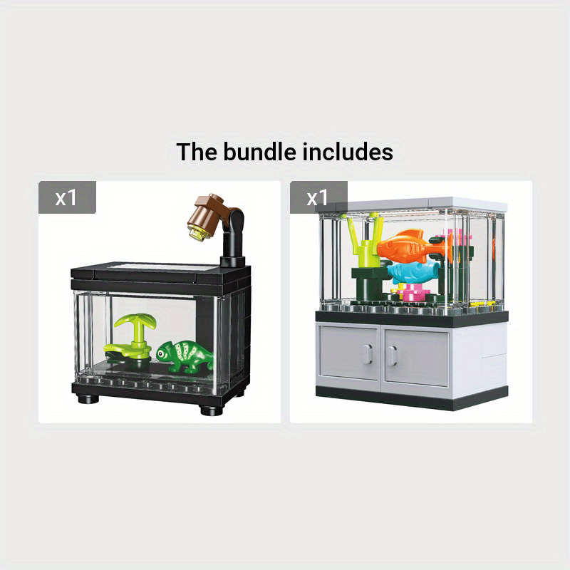 Aquarium Tank Building Blocks Set - Shapes for Free Assembly