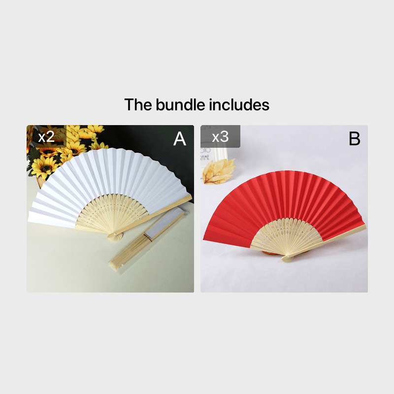 Folding Paper Fan Chinese Style Blank Paper Fan Painting Fan - Temu