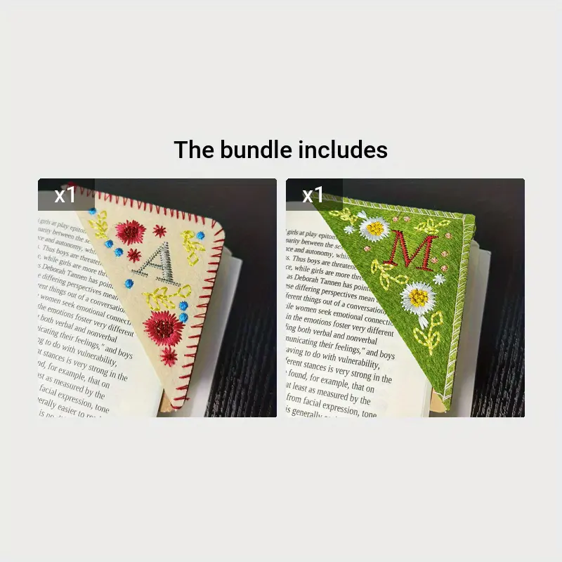 Personalized Handmade Embroidery Corner Bookmarks Cute - Temu