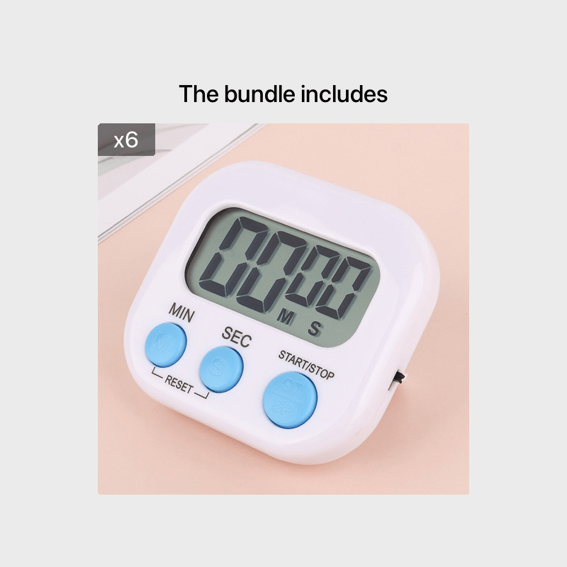 Mini Digital Kitchen Timer for Cooking Big Digits Loud Alarm Magnetic  Backing Stand Cooking Timer Suitable for Study Work Sport