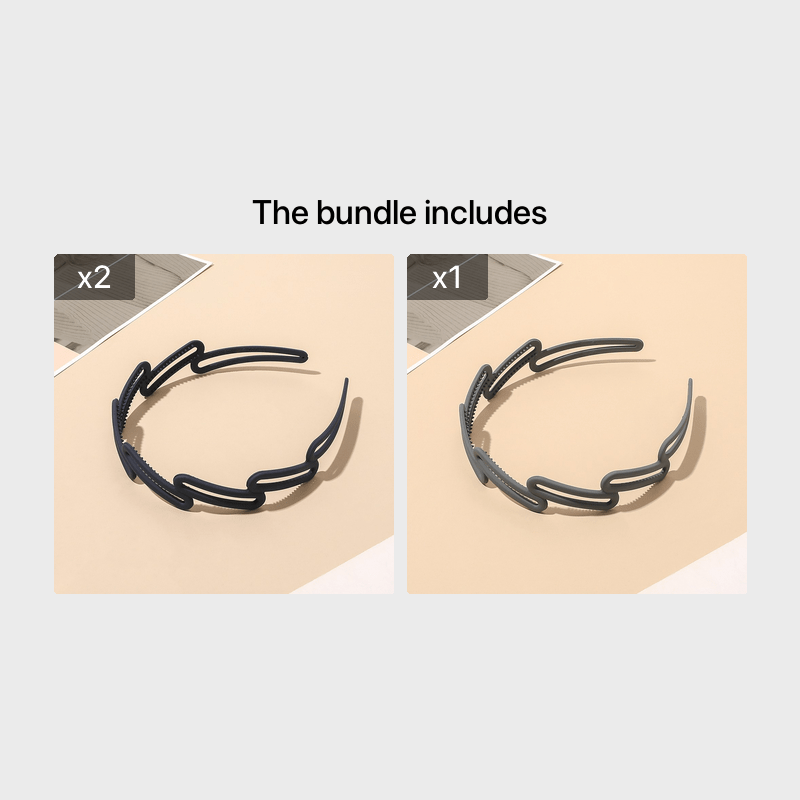 Frosted Oblique Square Headband Women's Hairband Hair Accessories