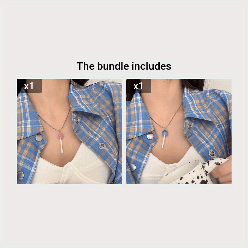 Crystal Pendant Necklace Lollipop Clavicle Chain