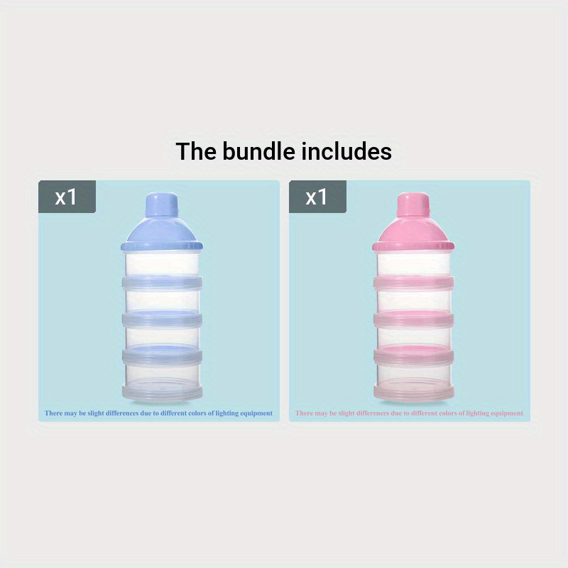 30g & 60g 4-Layer Portable Milk Powder Container, Spacious Formula Dispenser