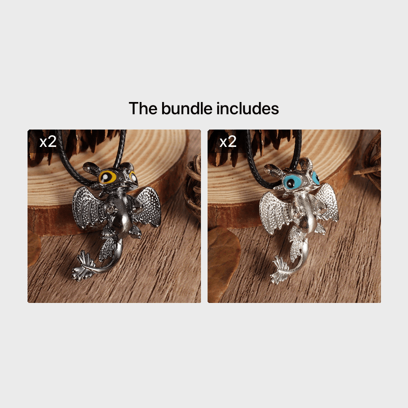 Customized Knight Toothless Dragon Pendant Necklace