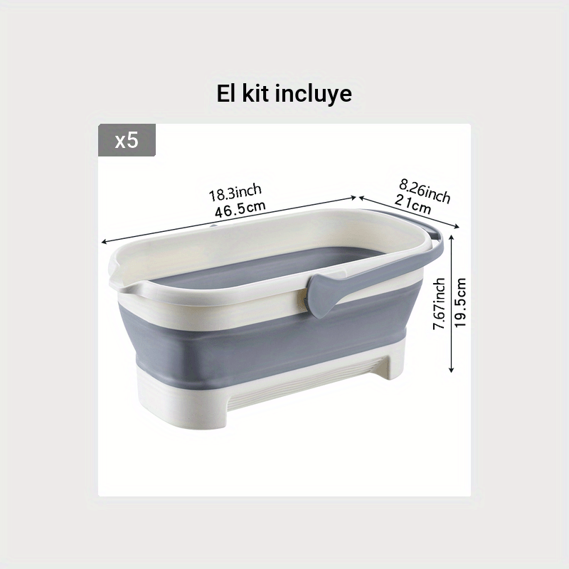 Cubo De Fregona Plegable Lavabo plegable de 22L, accesorio multifuncional  para limpieza del hogar y baño