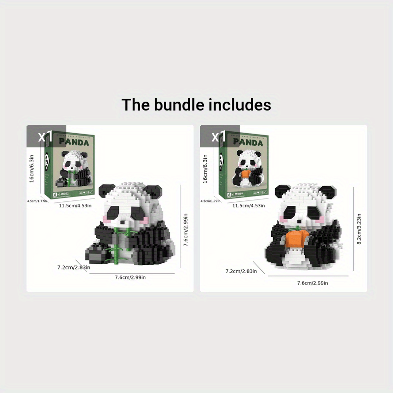 Blocos De Construção Da Série Panda, Enfeites De Desenhos Animados De  Quebra-cabeça De Artesanato De Panda, Enfeites De Bonecas Fofos - Temu  Portugal