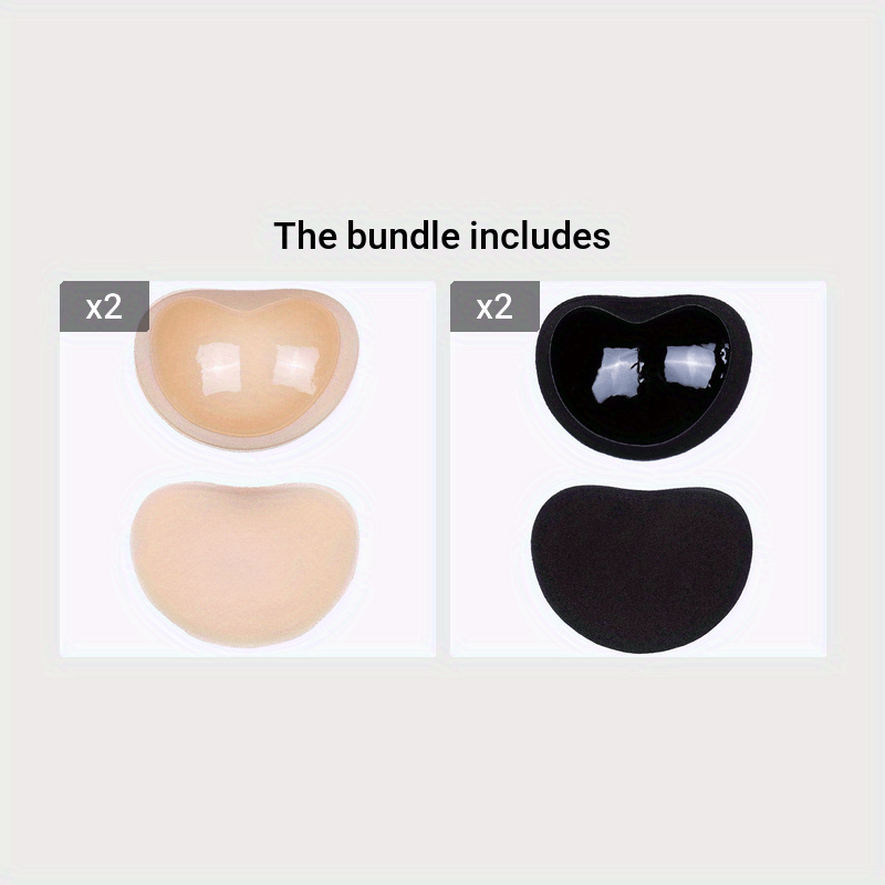 Sticky Bra for Small Breast Push Up Nipple Covers Invisible Silicone  Adhesive Bra for Swimsuits Bikini (Color : Black, Size : E)