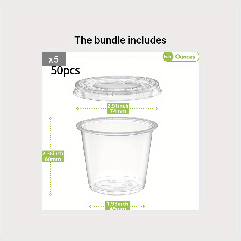 Disposable Plastic Portion Cups With Lids clear Portion - Temu