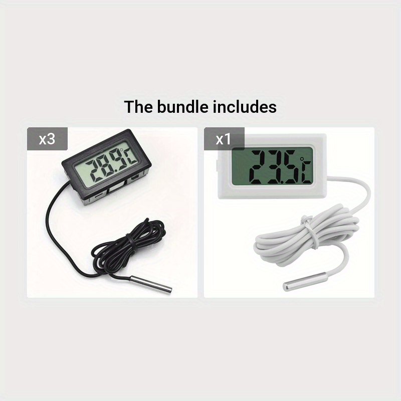 Thermomètre numérique alimenté par batterie congélateur avec 3