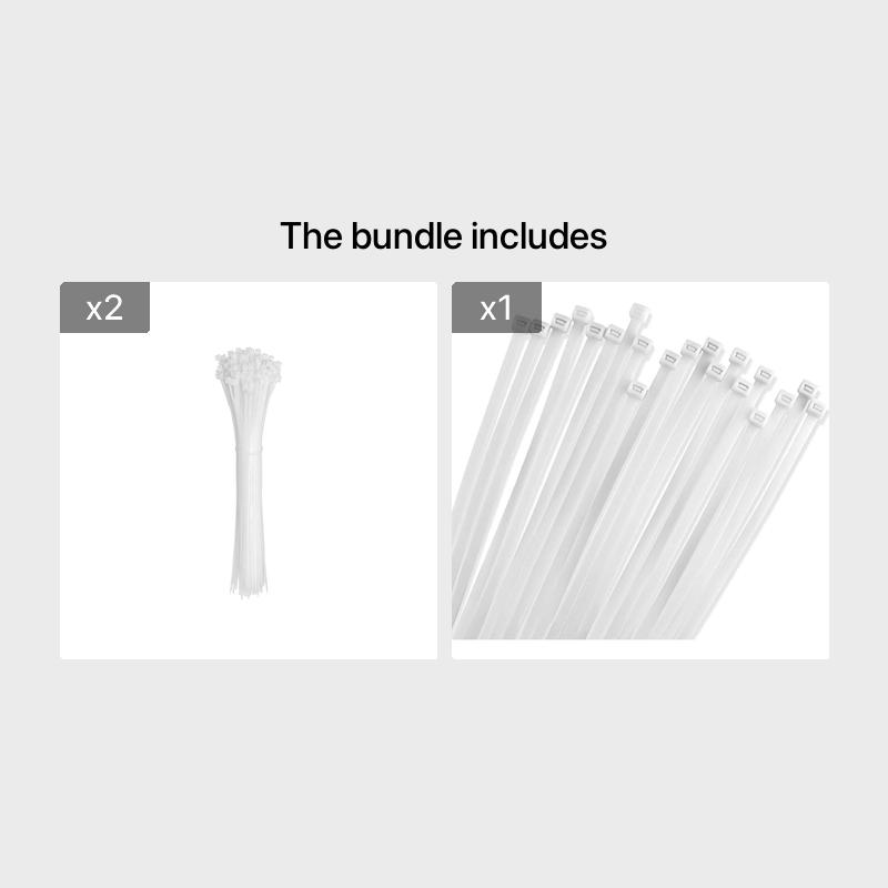 Cable Zip Ties 100 500 Pack Assorted Sizes Self Locking Nylon Cord Management