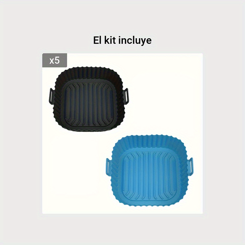 1pc Cuadrado Silicona Freidora de Aire For 4-7QT, 8 Pulgadas Silicona  Freidora de Aire Ollas