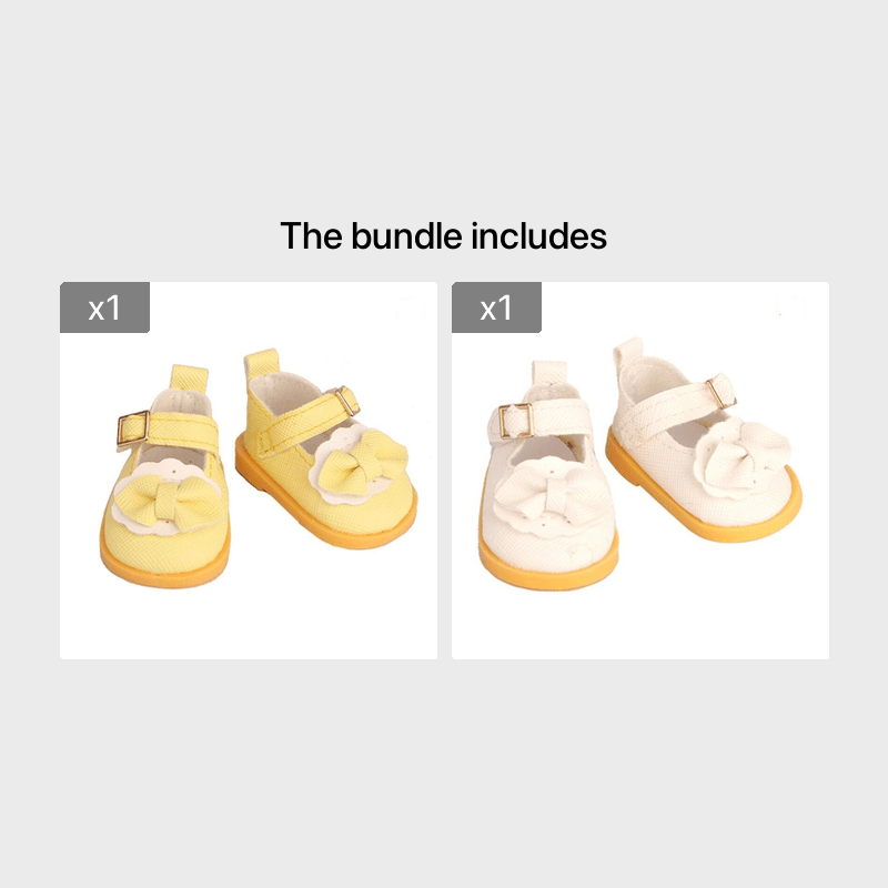 Mini Canvas Sneakers voor Poppen en Vingerskaters 4 Paren