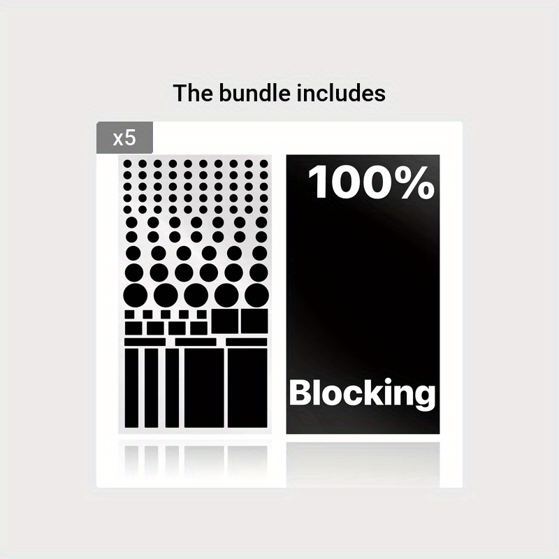  JIEHENG LED Light Blocking and Dimming Stickers,4 Sheets Cover  White and Black,Light Dimming Blocking Stickers,Blackout Stickers for  Electronics, (Cut-50-80% and 100% Shading White and Black) : Tools & Home  Improvement