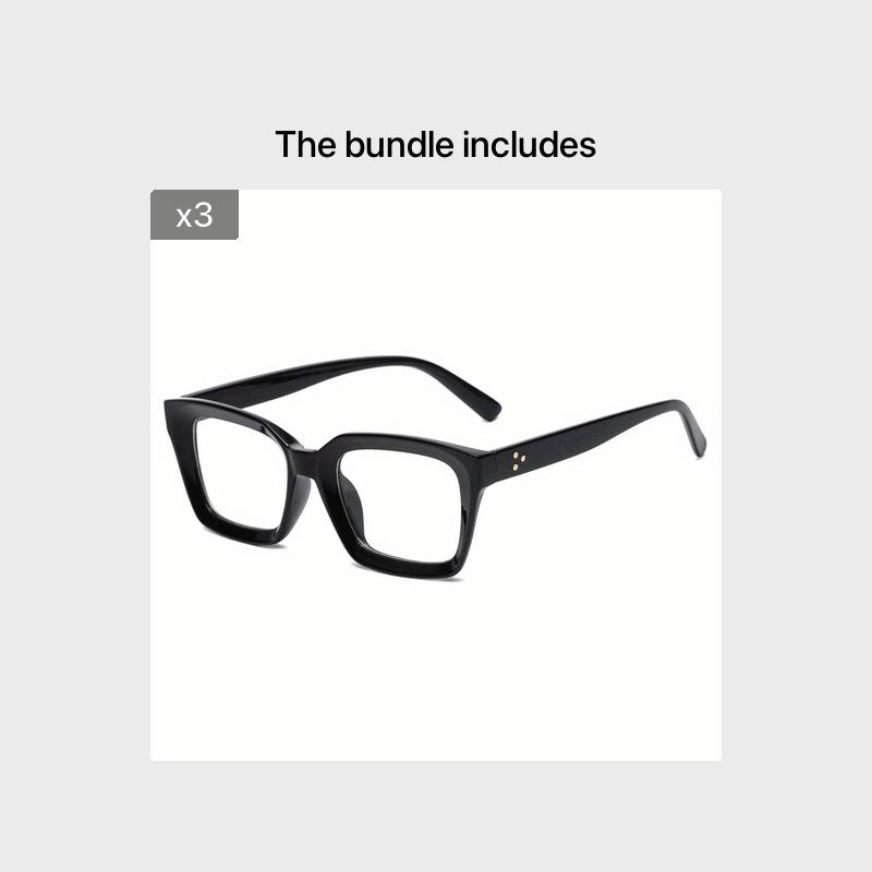 Men's Square Frame Flat Mirror Rice Nail