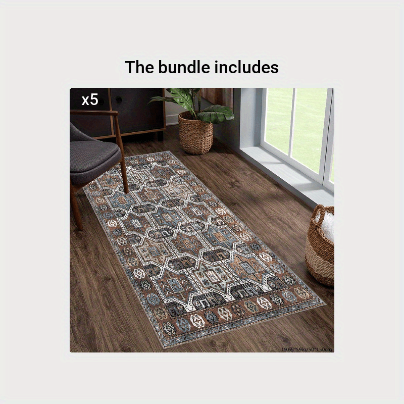 Hallway Washable Runner Rug - 2x10 Kitchen Rugs Entryway Rug Runner Vintage  Soft Floor Mat Non Slip Indoor Farmhouse Carpet for Bathroom Living Room