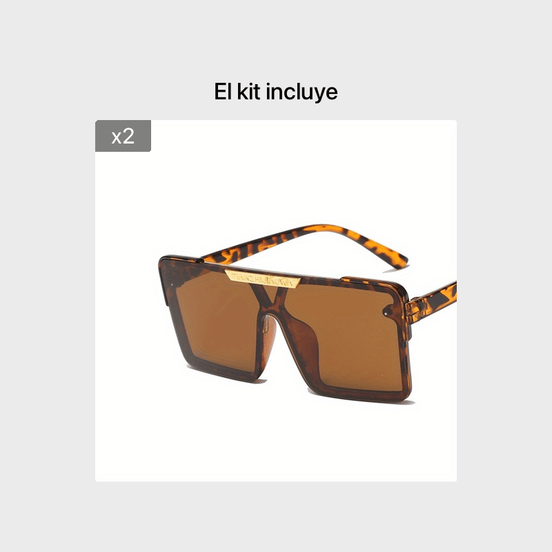 Creative Trendy Y2K Marco Cuadrado Gafas De Sol Protección - Temu