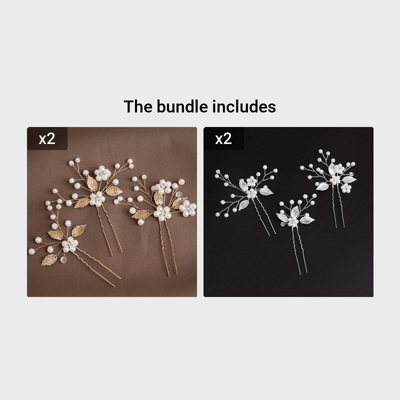 Wedding Pearl Hair Pins Bridal Flower Crystal Hair Pins - Temu Mexico