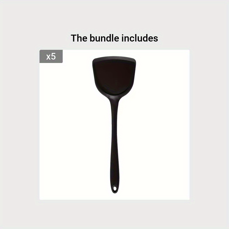 High Temperature Resistant Silicone Spatula Non-stick Surface Special  Cooking Spatula Cooking Food Level Household Spatula Kitchen Cooking Full  Shovel Black Red Green Cooking Spatula Kitchen Utensils - Temu