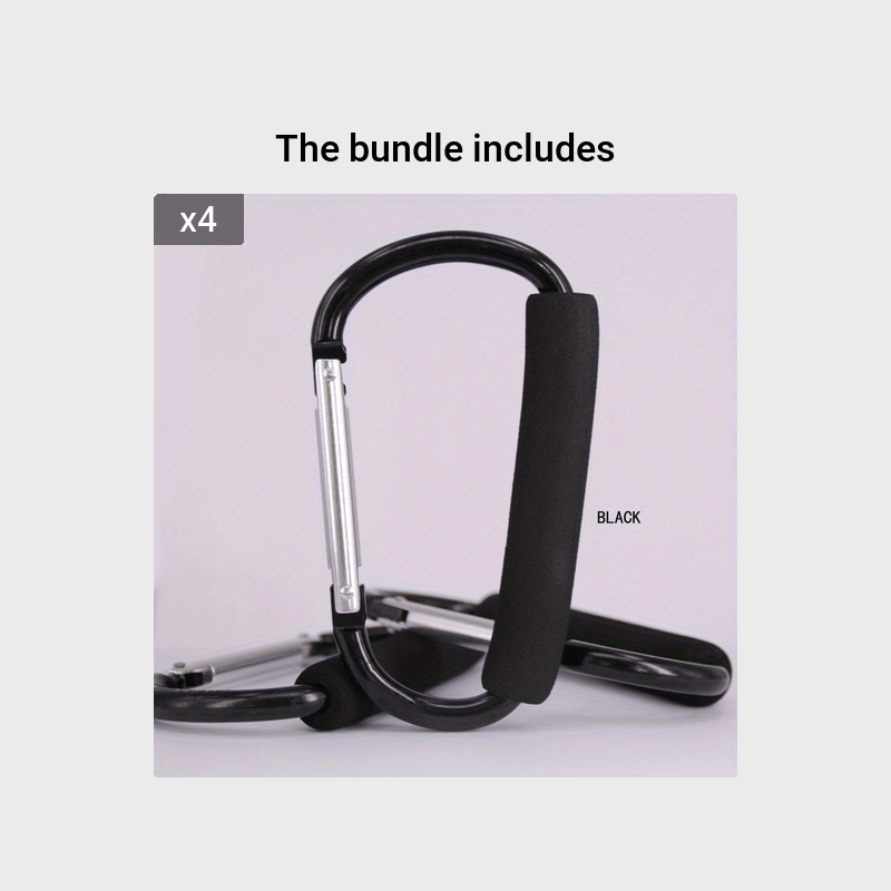 Multi functional Black Carabiner Clips Aluminum Alloy - Temu